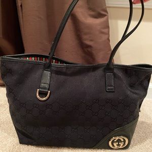 Gucci canvas Britt tote